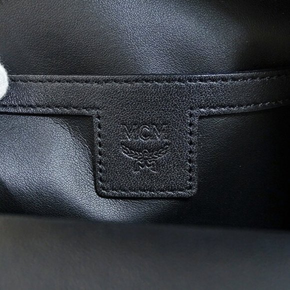 MCM Bag Women's Backpack Visetos Side Studs Coated Canvas Beige - Picture 6 of 10